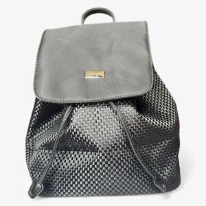 Black Textured Women's Backpack